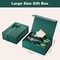 Large Green Gift Box with Lid: 2 Pack 13.5×10×5 Inches - Strong Magnetic Closure for Christmas Birthdays Holiday Gifts – Perfect for Couples Friends Family